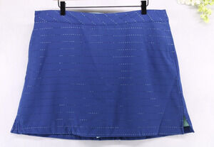 Lady Hogan Sz 16 Golf Tennis Skort Blue Perforated HydroDri Fabric NWT
